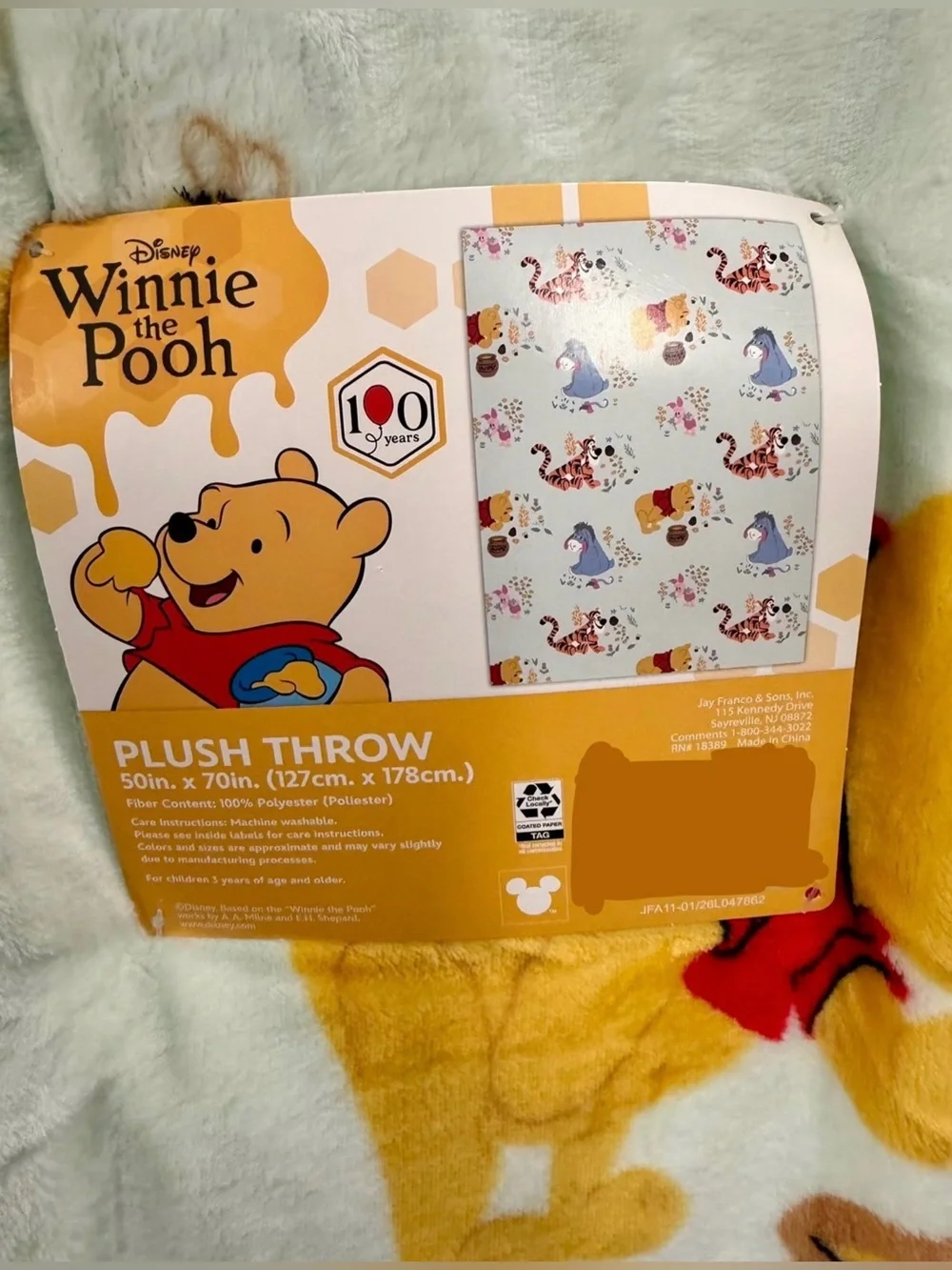 winnie the pooh plush blanket throw